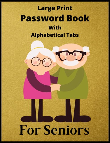 Large print password book with - large,