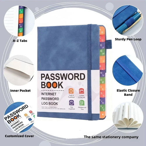 Password book with - password,