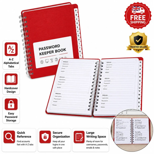 Password book with - password,