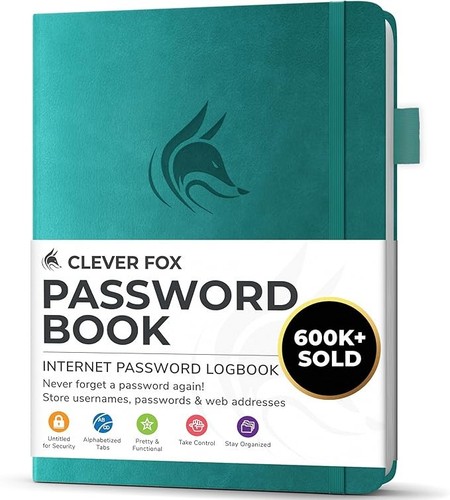 Clever fox password book - fox,
