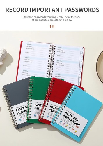 Password book with - book,