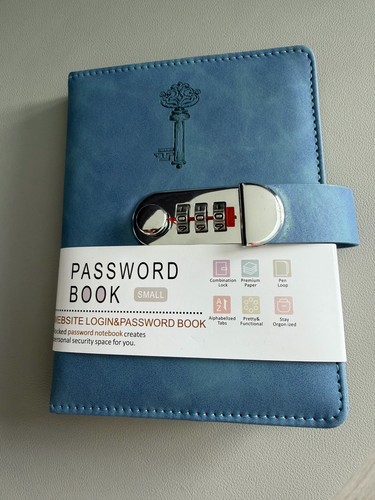 Lockable password book - book, with