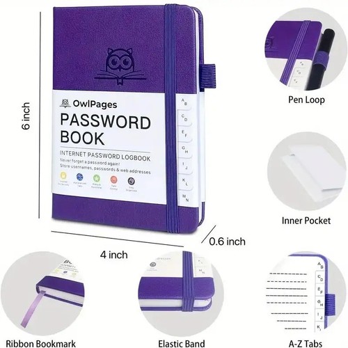 Password book with - password,