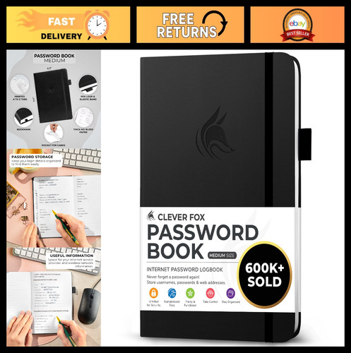 Password organizer book with - password,
