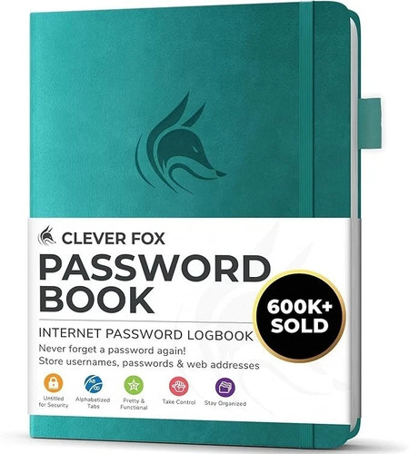 Clever fox password book - fox,