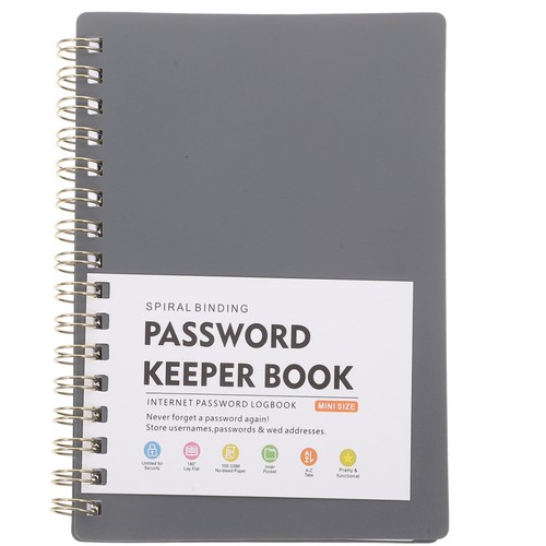 Password book with tabs - password,