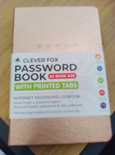 Clever fox password - password, book