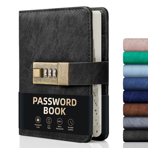 Password book with lock - book,