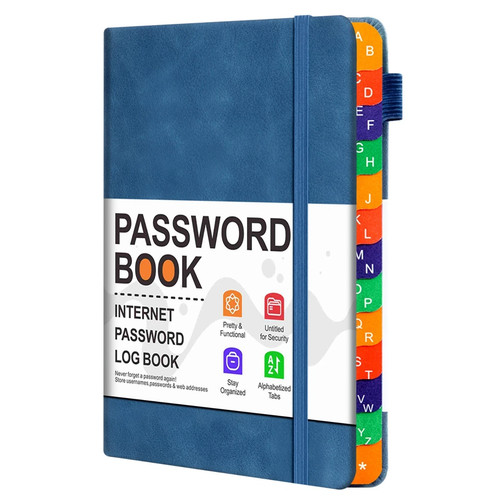 Hardcover password book - hardcover, with